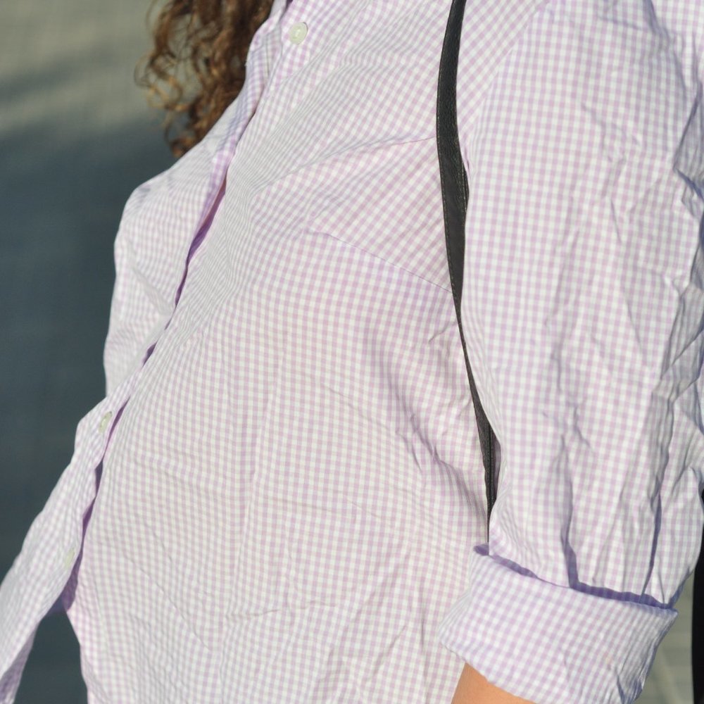 Light Purple Gingham Button Down - image 3